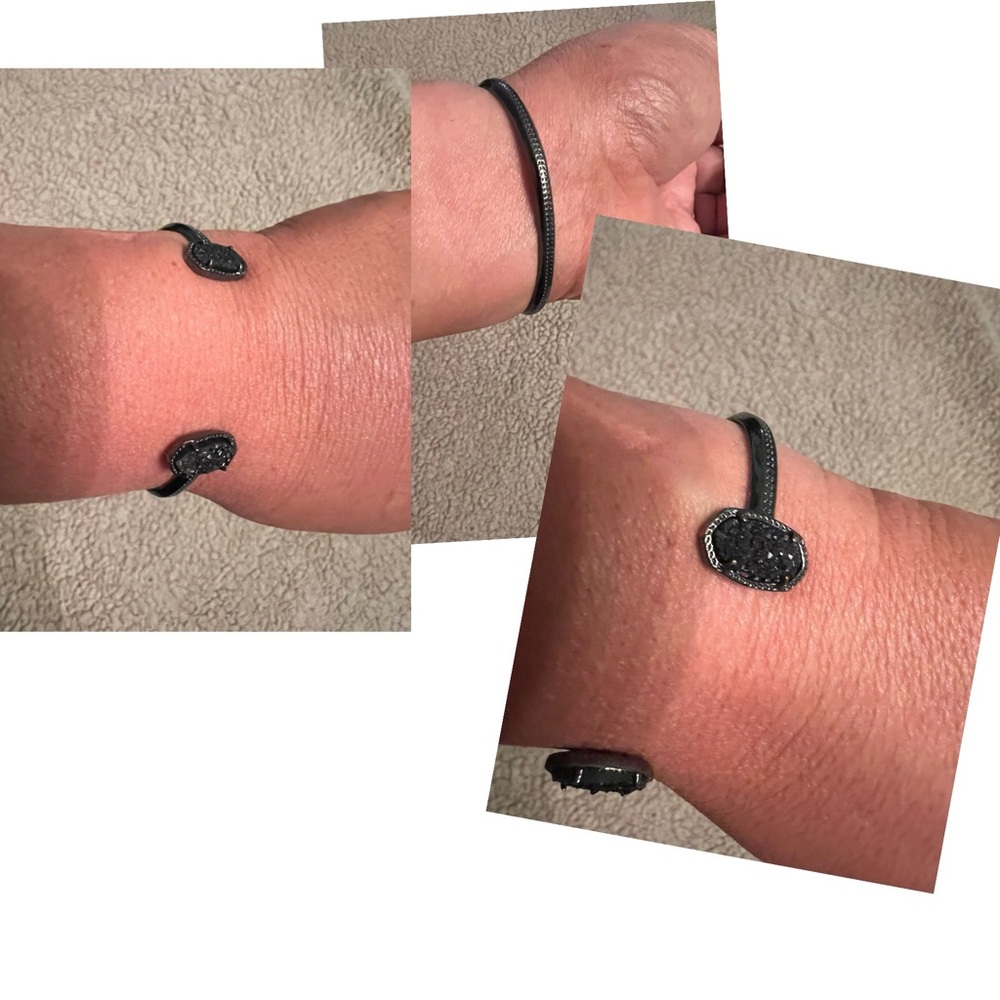 EUC KENDRA SCOTT Black Druzy Cuff